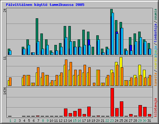 P�ivitt�inen k�ytt� tammikuussa 2005