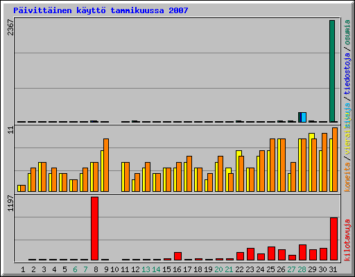 P�ivitt�inen k�ytt� tammikuussa 2007
