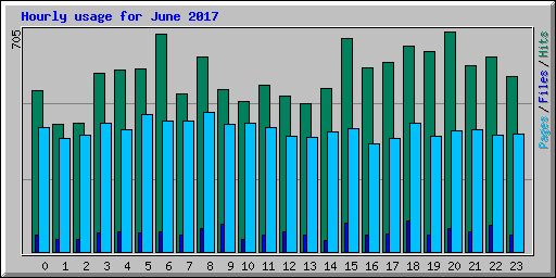 Hourly usage for June 2017